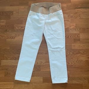 Gap Maternity White Jeans